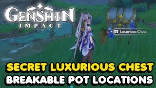 Inazuma Secret Luxurious Chest In Genshin Impact Breakable Pot Locations [upl. by Afrika]