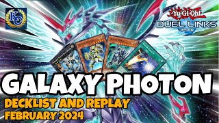 KC Cup Galaxy Photon Duel Links  February 2024 Ranked Duel Replay and Decklist YUGIOH [upl. by Assirual]