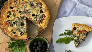 Thermomix  Quiche Tarta Warzywna  ze Szpinakiem i Papryką  Wspólne Gotowanie z TM6 [upl. by Htevi732]