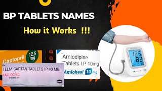 Names of BP Tablets and mechanism of action [upl. by Terces889]