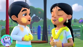 Holi Hai होली है Hindi Rhymes for Baby Happy Hoil and Festival of Colors Golu Molu Song [upl. by Glynas]