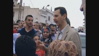 Bashar alAssad in rare public appearance [upl. by Adahs]