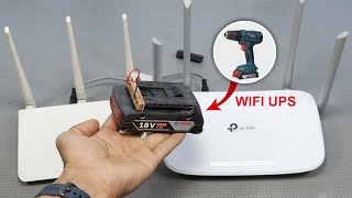 DIY WiFi Router UPS Using Cordless Drill Battery [upl. by Valentia356]