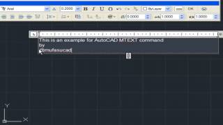 Understanding AutoCAD Mtext Command [upl. by Ahsykal707]