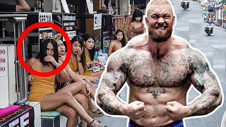 Hafthor Bjornsson Walking In Public SHOCKING [upl. by Godderd]