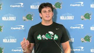 Tulane Tuesday TE Alex Bauman  111224 [upl. by Llemert786]