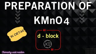 How is KMNO4 prepared from pyrolusite  Class 12  NCERT [upl. by Tiffie]