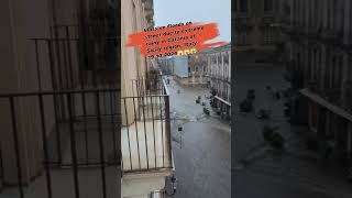 Heavy Rain Cause Severe Floods on street in Catania of Sicily region 19102024 catania sicily [upl. by Ainoda640]