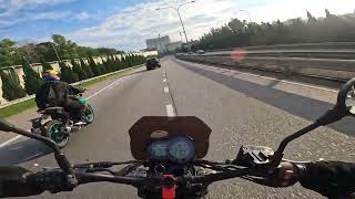 Benelli Leoncino 500 with Akrapovic Exhaust sound [upl. by Dnama274]