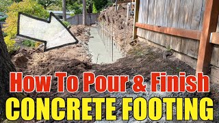 How To Pour A Footing For Concrete Retaining Wall Step by Step  Super Easy DIY [upl. by Ssenav]