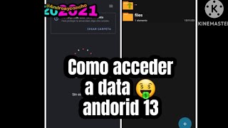 Como acceder ala carpeta de data y obb en android 13 2023 viral parati android13 solucion [upl. by Katha]