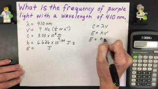 Frequency from Wavelength Electromagnetic Radiation Calculation [upl. by Julienne]