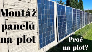 Solární panely a montáž na plot [upl. by Hagile]