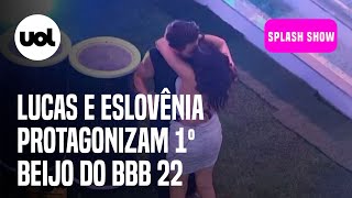 BBB 22 Lucas e Eslovênia protagonizam primeiro beijo da edição e Natalia ameaça desistir [upl. by Chak]