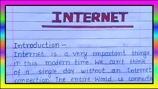 Write an Essay on Internet in English  Internet essay in english  Essay Writing in english [upl. by Baram]