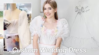 Teuta Matoshi Made Me A Custom Wedding Dress [upl. by Naellij]