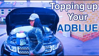 HOW TO REFILL DIESEL EXHAUST FLUID OR ADBLUE RANGE ROVER EVOQUE [upl. by Ytisahc]