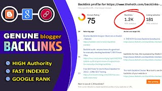 How to Create Free High Authority Backlinks for blogger Website 2023 😱 Blogger Backlinks [upl. by Augustus897]