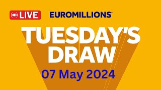 The National Lottery Euromillions Draw Live Results From Friday 07 May 2024  euromillon live [upl. by Bonina]