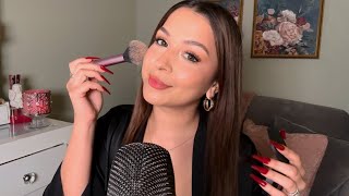 ASMR doing my Makeup  Answering personal questions ❤️ [upl. by Gannie]