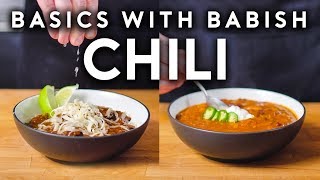 Carnivorous Chili amp Vegetarian Chili  Basics with Babish [upl. by Seyer]