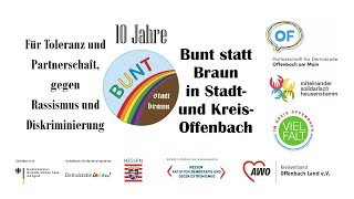 10 Jahre Bunt statt braun Stadt und kreis Offenbach [upl. by Lezirg]