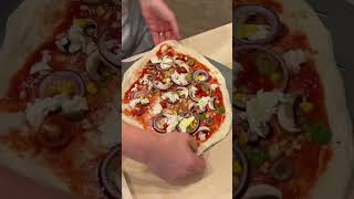 Making and baking pizza in the gozney roccbox vegetarian [upl. by Ettenahc506]