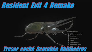 Resident Evil 4 Remake  Trésor caché Scarabée Rhinoceros  GAMER CAGOULER [upl. by Ahgem]