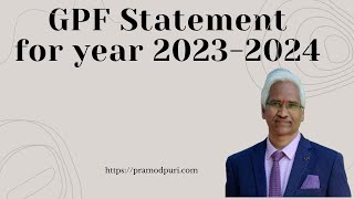 GPF Statment 2023 24 [upl. by Namialus]