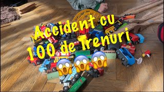 Accident cu 100 De Trenuri de Lemn 😱 Cad toate de pe Pod 🤯 [upl. by Tteragram]