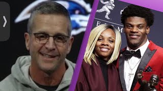 Ravens John Harbaugh Responds to Lamar Jackson Mom Cursing Out Ravens Star QB [upl. by Ermina]