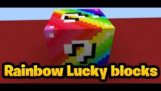 Rainbow Lucky block Addon MCPEBedrock on the lenovo tab m8 [upl. by Kirimia]