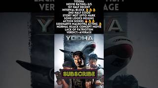 Yodha Movie Review Siddharth MalhotraDisha Patani Movie Rating Public Talk [upl. by Verne801]