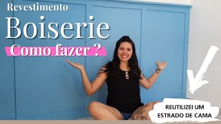 Como renovar a parede gastando pouco usando revestimento boiserie [upl. by Ecinnej]