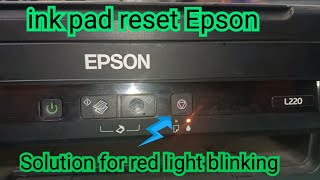 ink pad reset epson l220 printer How to Reset ink pad Epson L220 Free Resetter waste ink pad reset [upl. by Merridie]