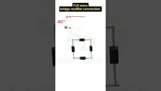 Full wave bridge rectifier connection shorts shortvideo [upl. by Nairda]