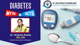 Myths vs Facts About Diabetes by Dr Nishitha Reddy diabetes diabetesawareness [upl. by Yelac]