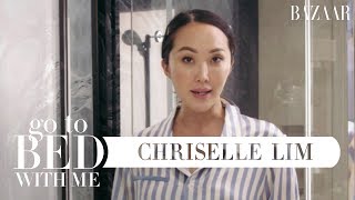 Chriselle Lims PregnancySafe Nighttime Skin Routine  Go To Bed With Me  Harpers BAZAAR [upl. by Assitruc]