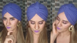 Fácil GORRO TURBANTE CRUZADO En pocos minutos Sin máquina TWISTED TURBAN HAT [upl. by Emlynn501]