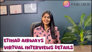 ETIHAD AIRWAYS VIRTUAL INTERVIEW DETAILS TIPS TO CLEAR INTERVIEW IN HINDI [upl. by Miki]