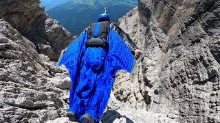 Wingsuit Flight  straight amp steep line [upl. by Bittencourt]