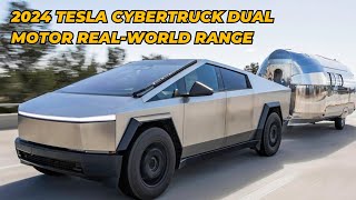 NEW 2024 Tesla Cybertruck Dual Motor Real World Range [upl. by Lonee]