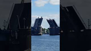 Bridge opening Aalborg Denmark 🇩🇰 325pm 19 July 2024 [upl. by Ecenahs]