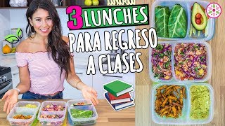 3 ALMUERZOS VEGANOS PARA REGRESO A CLASES 🍎Yovana [upl. by Rieger]