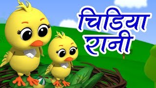 Chidiya Rani Badi Sayani  चिड़िया रानी  Hindi Nursery Rhymes  बाल कविताएं  Baby Box India [upl. by Aniluap]