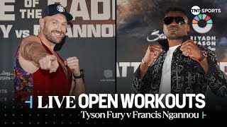 LIVE 🥊 Open Workouts Tyson Fury v Francis Ngannou [upl. by Dlanar]