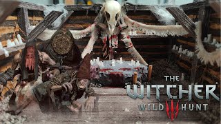 Witcher 3 Hags of Crookback Bog Basement Diorama Craft using a REAL SKULL [upl. by Ayhtak716]