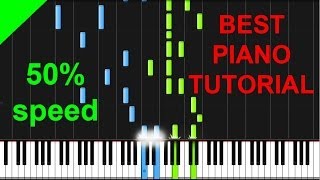 Nothing Else Matters  Apocalyptica 50 speed piano tutorial [upl. by Odette]