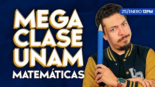 Mega Clase Examen UNAM 2023  10 Reactivos de Matemáticas [upl. by Yrogreg737]