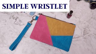 How To Make A Simple Wristlet  Sewing Tutorial [upl. by Recha]